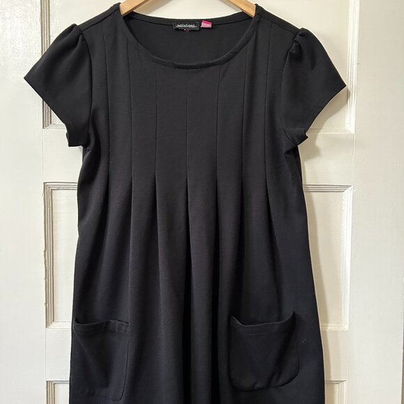 1990's Notations Black Mini Dress or Baby Doll Top - Picture 1 of 6